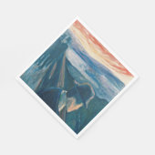 Sick Mood at Sunset, Despair (von Edvard Munch) Serviette (Ecke)