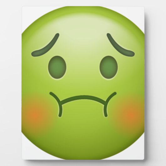 Sick Note Emoji Face Fotoplatte (Vorderseite)