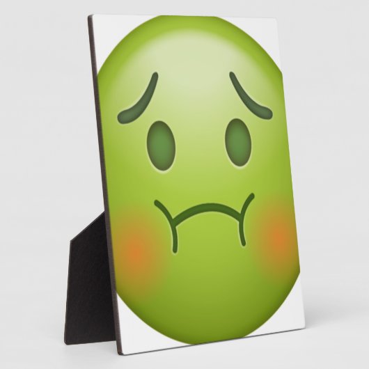 Sick Note Emoji Face Fotoplatte (Seite)
