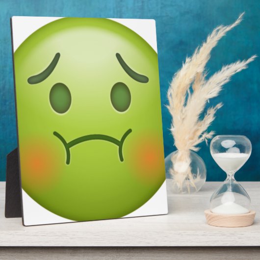 Sick Note Emoji Face Fotoplatte (Seite)