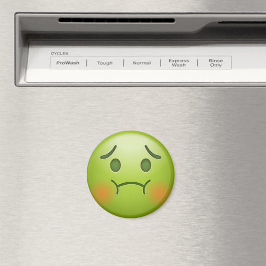Sick Note Emoji Face Magnet (In Situ (Geschirrspüler))
