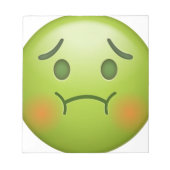 Sick Note Emoji Face Notizblock (Vorderseite)