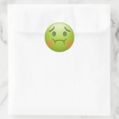 Sick Note Emoji Face Runder Aufkleber (Tasche)