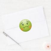 Sick Note Emoji Face Runder Aufkleber (Umschlag)
