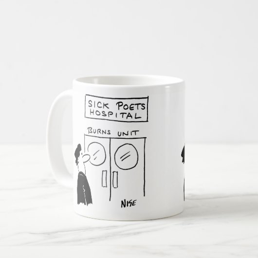 Sick Poets Hospital Kaffeetasse (Vorderseite Links)