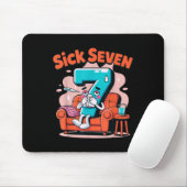 Sick Seven 67 Funny Wordplay Costume Math Joke Hum Mousepad (Mit Mouse)