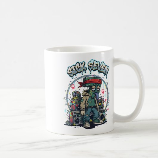 Sick Seven 67 Graffiti Meme Six Seven Fun Street U Kaffeetasse (Rechts)