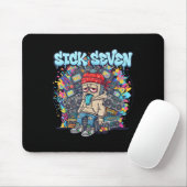 Sick Seven 67 Graffiti-Meme Six Seven Lustige Stra Mousepad (Mit Mouse)
