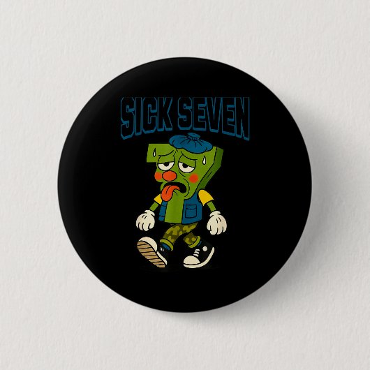 Sick Seven 67 Halloween Costume For Pular Design Button (Vorderseite)