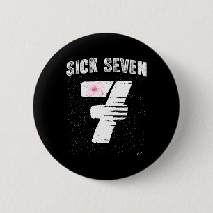 Sick Seven 67 Halloween-Kostüm  Button