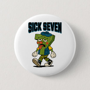 Sick Seven 67 Halloween-Kostüm für aktuellen popul Button