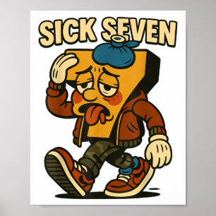 Sick Seven 67 Halloween-Kostüm Lustige Sechs Siebe Poster