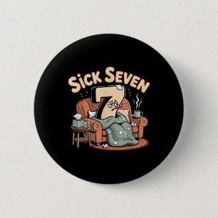 Sick Seven 67 Halloween Six Seven Kostüm Spaß Wort Button