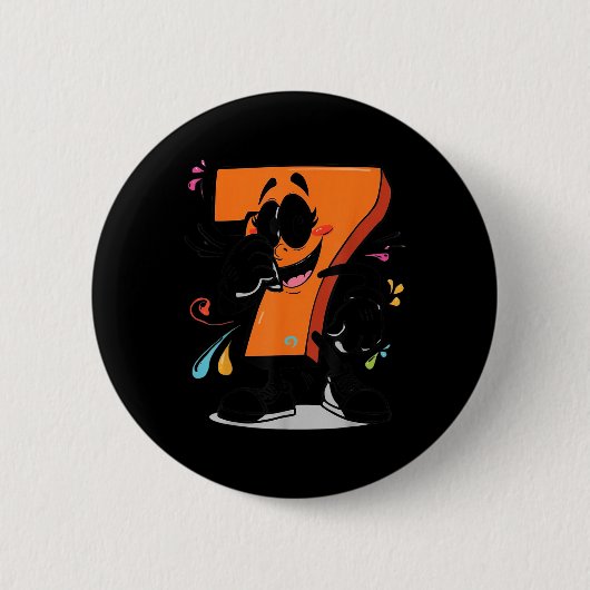 Sick Seven 67 Meme Brainrot Halloween-Outfit-Idee Button (Vorderseite)