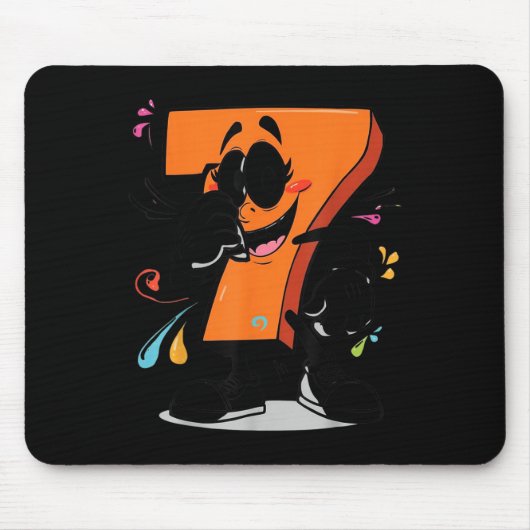 Sick Seven 67 Meme Brainrot Halloween-Outfit-Idee Mousepad (Vorne)