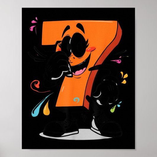 Sick Seven 67 Meme Brainrot Halloween-Outfit-Idee Poster (Vorne)