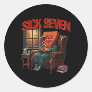 Sick Seven 67 Meme Halloween-Kostüm Lustig Cozy Au Runder Aufkleber