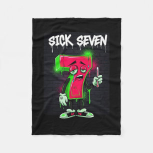 Sick Seven 67 Meme Halloween-Kostüm Spaß Retro Hum Fleecedecke
