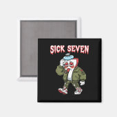 Sick Seven 67 Meme Lustig Gen Alpha Slang Brainrot Magnet (Vorderseite/Rückseite)