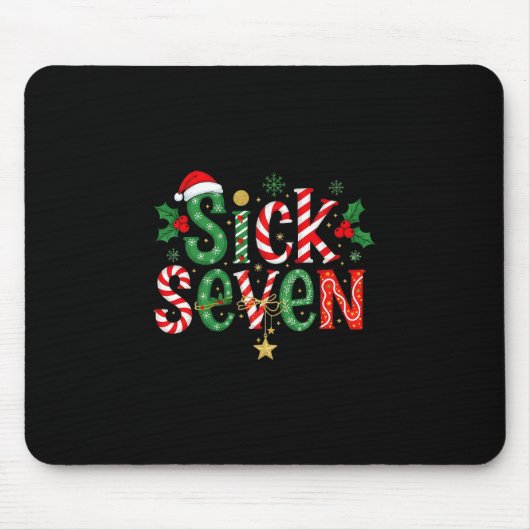 Sick Seven Funny Meme 67 Six Seven Funny Christmas Mousepad (Vorne)