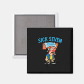 Sick Seven Funny Meme 67 Six Seven Halloween Costu Magnet (Vorderseite/Rückseite)