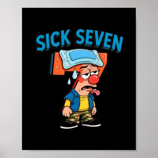 Sick Seven Funny Meme 67 Six Seven Halloween Costu Poster (Vorne)