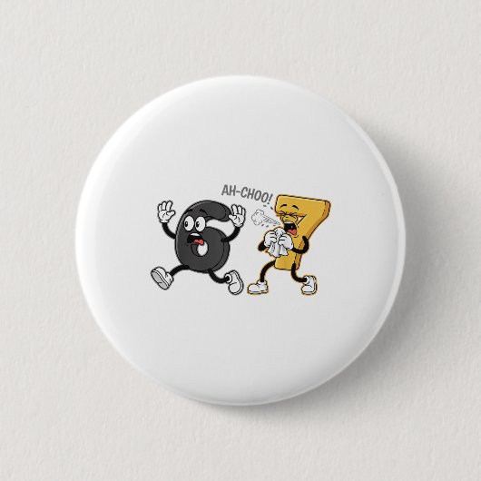 Sick Seven Lustig 67 Six Seven Meme Pun Gen Alpha Button (Vorderseite)