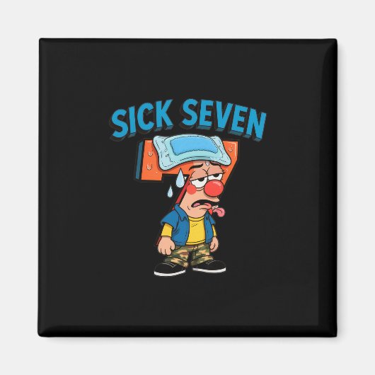 Sick Seven Lustiger Meme 67 Six Seven Halloween-Ko Magnet (Vorne)