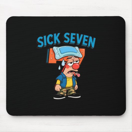 Sick Seven Lustiger Meme 67 Six Seven Halloween-Ko Mousepad (Vorne)