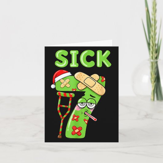 Sick Seven Meme 67 Number Santa Hat Christmas Men  Karte (Vorderseite)