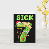 Sick Seven Meme 67 Number Santa Hat Christmas Men  Karte (Gelbe Blume)