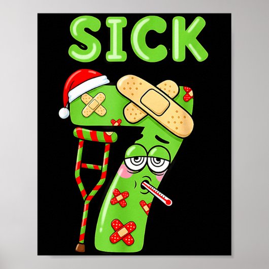 Sick Seven Meme 67 Number Santa Hat Christmas Men Poster (Vorne)
