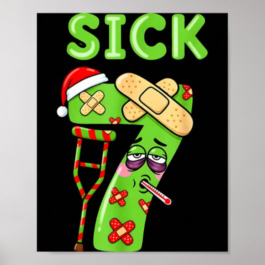 Sick Seven Meme 67 Six Seven Santa Hat Christmas P Poster (Vorne)