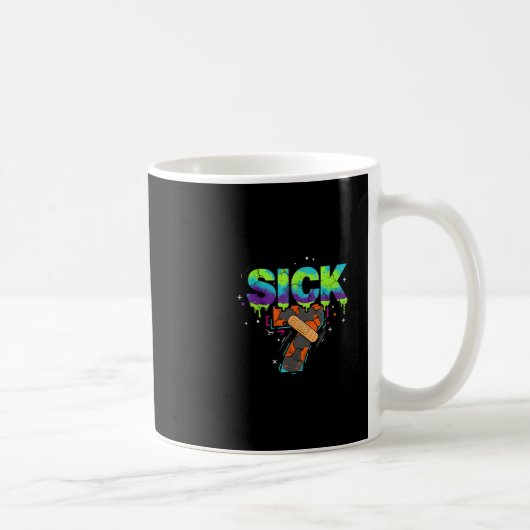 Sick Seven Meme Graffiti Drip Fun Wordplay  Kaffeetasse (Rechts)