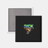 Sick Seven Meme Graffiti Drip Fun Wordplay  Magnet (Vorderseite/Rückseite)