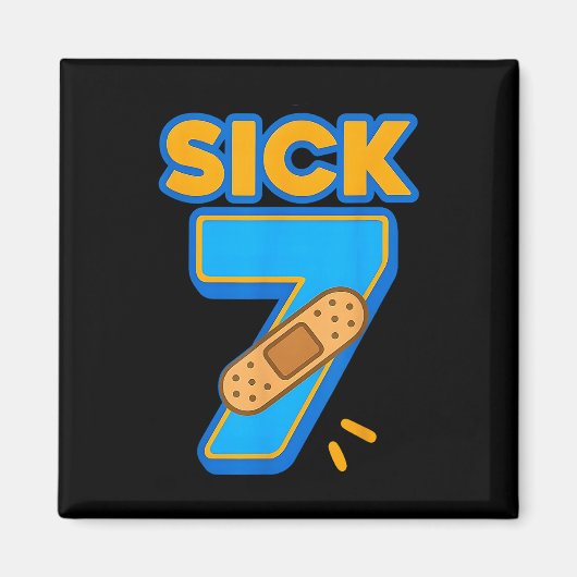 Sick Seven Meme Sechs Sieben Sick 7 Lustiger Gebur Magnet (Vorne)