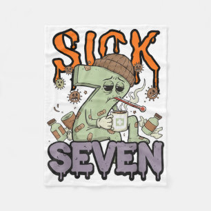 Sick Seven Meme T-Shirt 67 Six Seven Lustiger Wort Fleecedecke