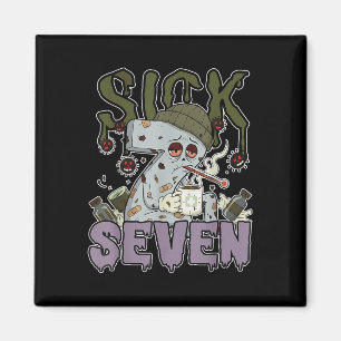 Sick Seven Meme T-Shirt 67 Six Seven Lustiger Wort Magnet