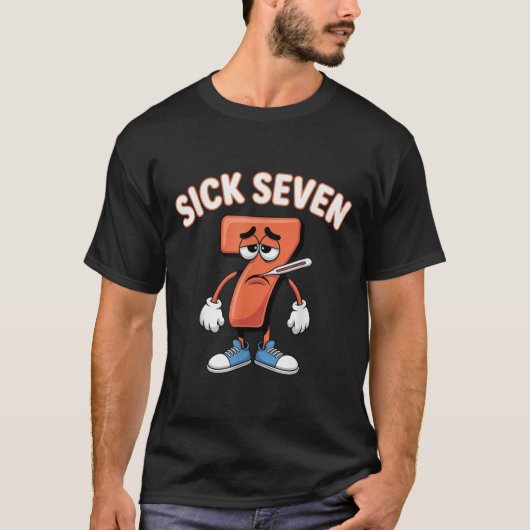 Sick Seven Meme T-Shirt Six Seven Lustiger Wortwit (Vorderseite)