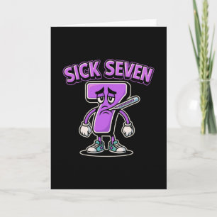 Sick Seven Meme T-Shirt Six Seven Lustiger Wortwit Karte