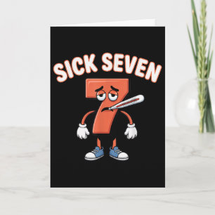 Sick Seven Meme T-Shirt Six Seven Lustiger Wortwit Karte