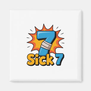 Sick Seven Meme T-Shirt Six Seven Lustiger Wortwit Magnet