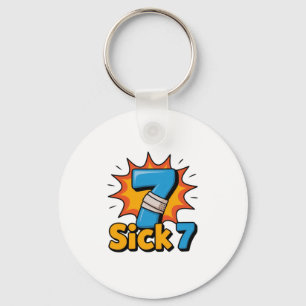 Sick Seven Meme T-Shirt Six Seven Lustiger Wortwit Schlüsselanhänger