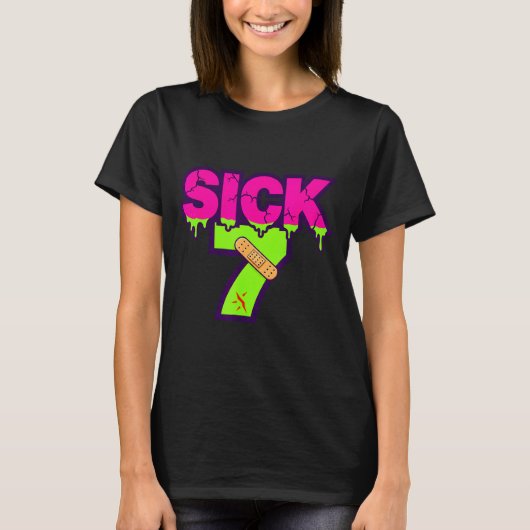 Sick Seven Meme Tee Six Seven Fun Wordplay Drip  (Vorderseite)