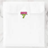 Sick Seven Meme Tee Six Seven Fun Wordplay Drip _2 Runder Aufkleber (Tasche)