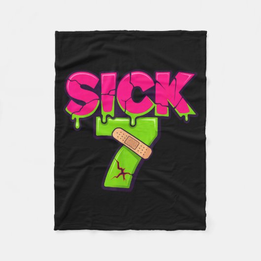 Sick Seven Meme Tee Six Seven Fun Wordplay Drip  Fleecedecke (Vorderseite)