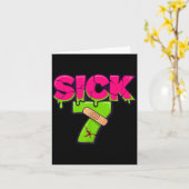 Sick Seven Meme Tee Six Seven Fun Wordplay Drip  Karte (Gelbe Blume)
