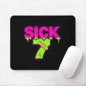 Sick Seven Meme Tee Six Seven Fun Wordplay Drip  Mousepad (Mit Mouse)