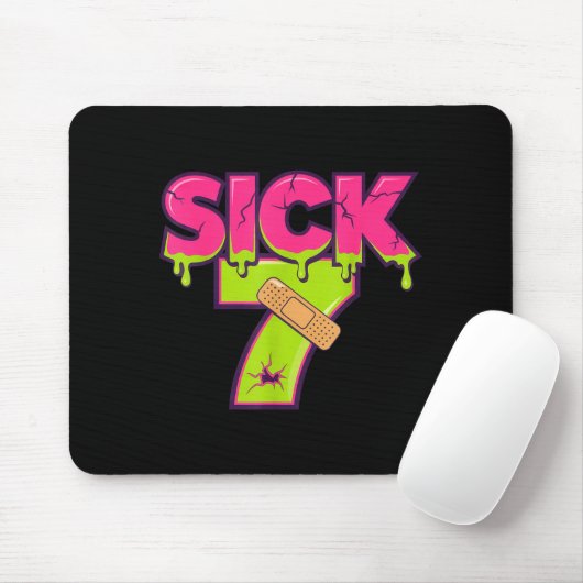 Sick Seven Meme Tee Six Seven Fun Wordplay Drip  Mousepad (Mit Mouse)
