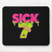 Sick Seven Meme Tee Six Seven Fun Wordplay Drip  Mousepad (Vorne)